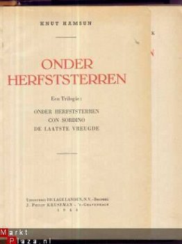 KNUT HAMSUN 1.ONDER HERFSTSTERREN.2.CON SORDINO.3.LAATSTE VR - 2