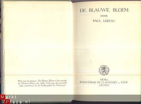 PAUL LEBEAU**DE BLAUWE BLOEM**BOEKENGILDE DE CLAUWAERT** - 2