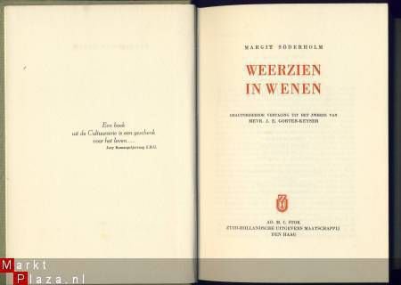 MARGIT SÖDERHOLM**WEERZIEN IN WENEN**LINNEN HARDCOVER - 2