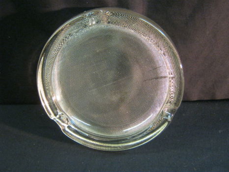glazen asbak, groot model, ca.19 cm,diameter, z.g.a.n.zwaar - 3