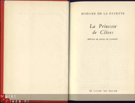 MADAME DE LA FAYETTE**LA PRINCESSE DE CLEVES**RELIURE RIGIDE - 2