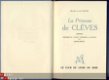 MADAME DE LA FAYETTE**LA PRINCESSE DE CLEVES**CLM**1952** - 2 - Thumbnail