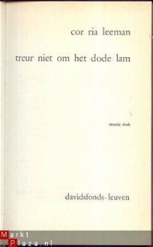 COR RIA LEEMAN**TREUR NIET OM HET DODE LAM**HARDCOVER* - 1