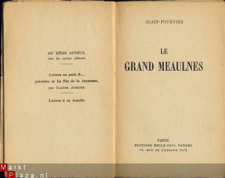 ALAIN-FOURNIER**LE GRAND MEAULNES**MAI 1942** - 3