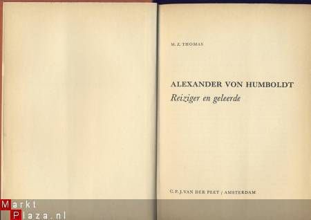 ALEXANDER VON HUMBOLDT**REIZIGER EN GELEERDE**VAN DER PEET - 2