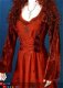 Hippie Goa middeleeuwse bordeauxrode jurk Gothic - 1 - Thumbnail