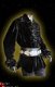 Gothic zwart velours piratenhemd - 1 - Thumbnail