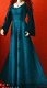 Hippie Goa middeleeuwse kobalt blauwe jurk Gothic B398 XXL - 1 - Thumbnail