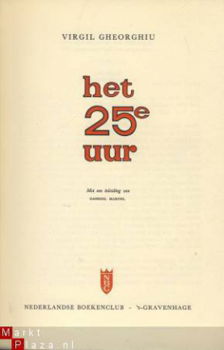 VIRGIL GHEORGHIU**HET 25STE UUR**NBC BRUINE LINNEN BOEK-BAND - 2