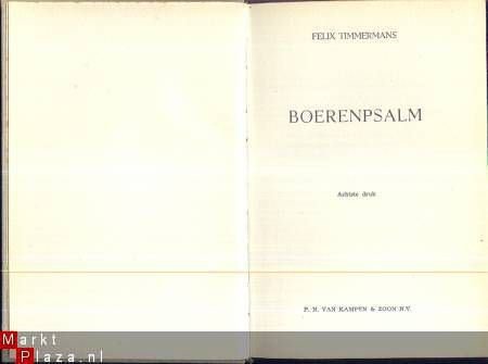 FELIX TIMMERMANS**BOERENPSALM**P. N. VAN KAMPEN & ZOON N.V. - 2