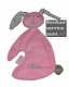 Knuffel konijn roze met geborduurde naam - 1 - Thumbnail
