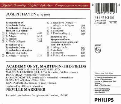 CD - HAYDN - Symphonies 6, 7 en 8 - 1