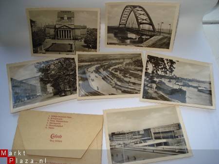mapje met 6 originele foto,s Duisburg retro jaren 30/50 ? - 1