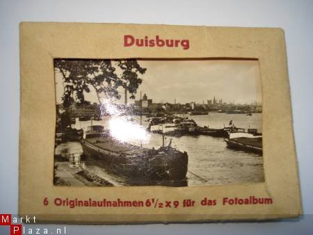 mapje met 6 originele foto,s Duisburg retro jaren 30/50 ? - 1