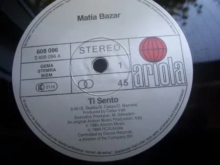 MATIA BAZAR TI SENTO ITALO - Afbeelding 2