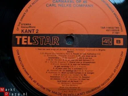 Maxi single van telstar carnaval op 45 DOOS 1 - 3