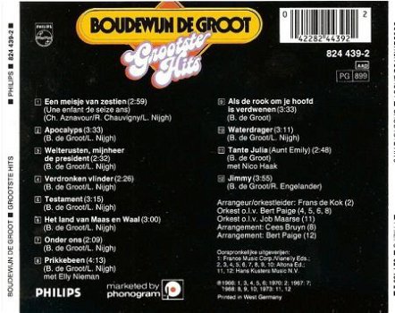 CD - Boudewijn de Groot - Grootste hits - 2