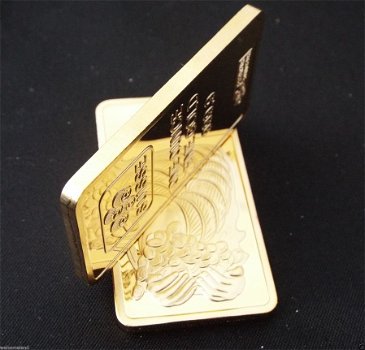 1 Troy Oz 24K verguld 999,9 Gold (goud) Pamp Suisse baar! - 2