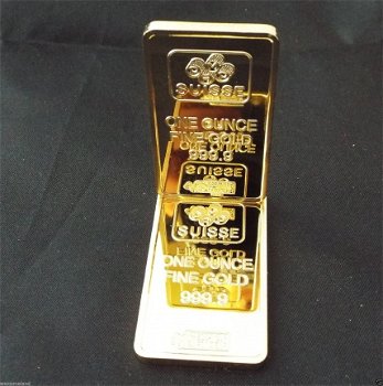 1 Troy Oz 24K verguld 999,9 Gold (goud) Pamp Suisse baar! - 4