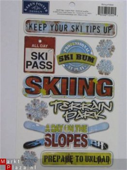 karen foster cardstock scrapboekstickers skiing - 1