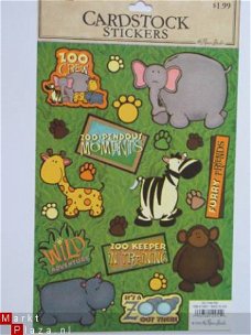 The paper studio cardstock stickers zoo crew