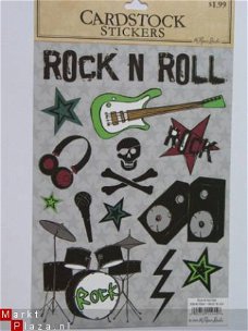 The paper studio cardstock stickers rock n roll