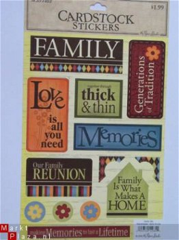 The paper studio cardstock stickers family - 1