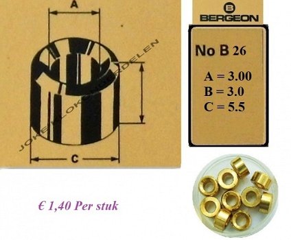 = Bergeon bouchons = B 26 = Messing = 31815 - 0