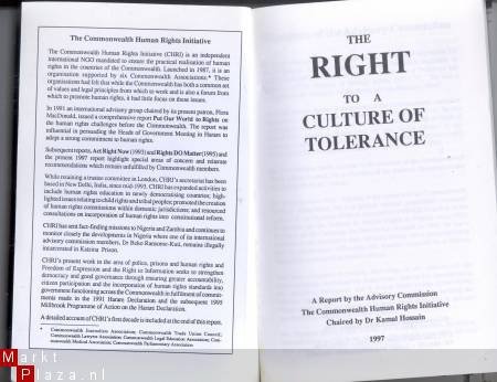 The right to a Culture of Tolerance - 1