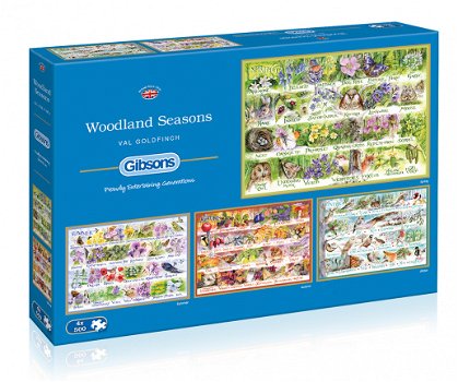 Gibsons - Woodland Seasons - 4 x 500 Stukjes Nieuw - 6