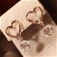 bruid oorbellen gouden hart met schitterend kristal swarovski bruidssieraden valentijn 1001oorbellen - 3 - Thumbnail