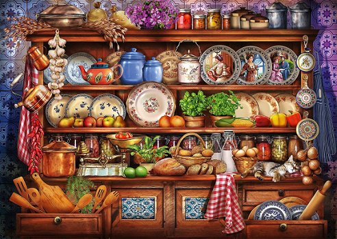 Ravensburger - Mum's Kitchen Dresser - 1000 Stukjes Nieuw - 1