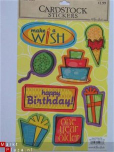 The paper studio cardstock stickers happy birthday