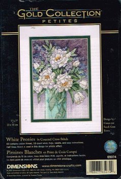 DIMENSIONS Borduurpakket WHITE PEONIES - 1