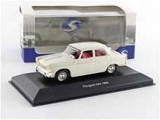 1:43 SOLIDO 421436080 PEUGEOT 404 BERLINE 1962 ivoorwit