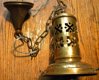 Antieke koperen bijzondere zetting voor lamp ca 1920 no 900. - 5 - Thumbnail