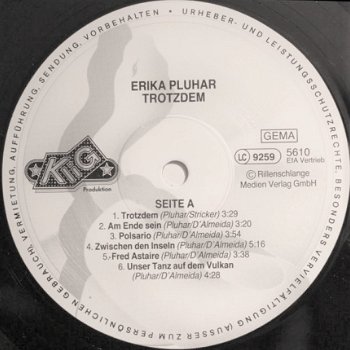 LP - Erika Pluhar - Trio Trotzdem - 2