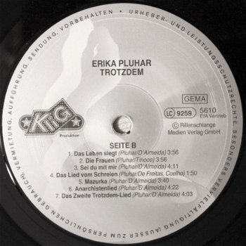 LP - Erika Pluhar - Trio Trotzdem - 3