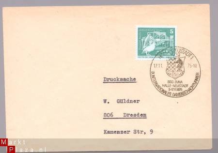 DDR Schaken Halle 1975 stempel op brief - 1