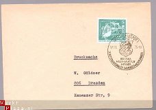 DDR Schaken Halle 1975 stempel op brief