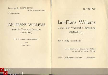 JEF CRICK**JAN-FRANS WILLEMS*VADER DER VLAAMSCHE BEWEGING** - 2