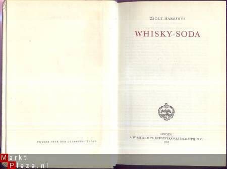 SZOLT HARSANYI**WHISKY-SODA**A.W. SIJTHOFF'S UITG.MIJ LEIDEN - 2