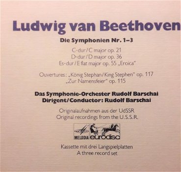 LP - Beethoven - Rudolf Barschai - Symphonien nr.1-3 'Eroica' - 1