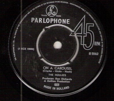 The Hollies - On A Carousel -1967 -vinylsingle - 1