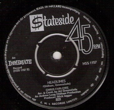 Chris Farlowe - Ride On Baby (Jagger-Richard -> Stones)1966 vinylsingle - 2