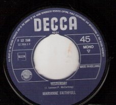Marianne Faithfull - Yesterday & Oh Look Around You 1965  - vinylsingle