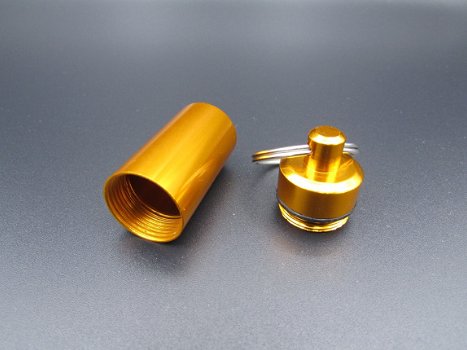 EDC tools waterdichte mini koker in goudkleur - 1