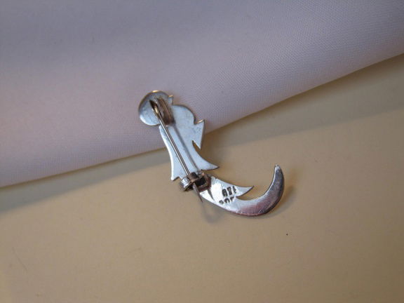 Zilveren broche antiek paradijsvogel 3.2x1.3 cm - Afbeelding 2