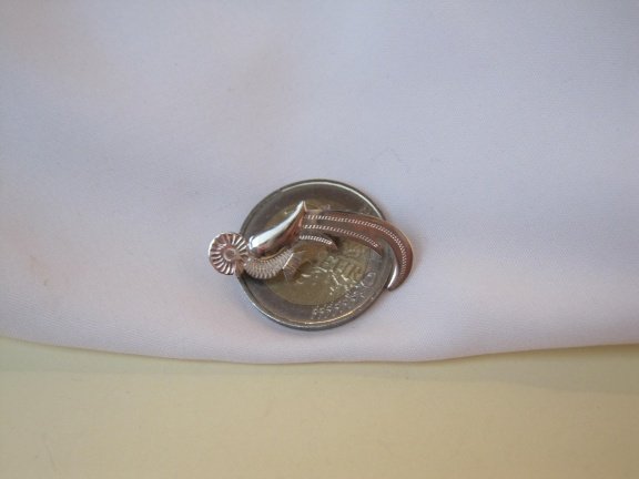 Zilveren broche antiek paradijsvogel 3.2x1.3 cm - Afbeelding 7