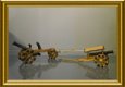 Twee antieke ijzeren miniatuur speelgoed kanonnen - 5 - Thumbnail